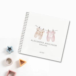 かわいいボホベビー衣料品ウォーターカラーベビーシッター ノートブック