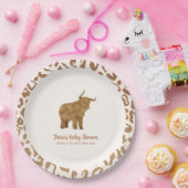 かわいいボホホーホーホーチカウウェスタンベビーシャワー ペーパープレート (パーティー)