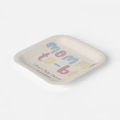 かわいいボホママ赤ちゃんシャワー ペーパープレート (傾斜あり)