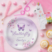 かわいいボホモダン蝶フローラ女の子の赤ちゃんシャワー ペーパープレート (パーティー)