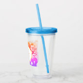 かわいいボホモノグラムグラデーションアクリルタンブラー アクリルタンブラー (左)