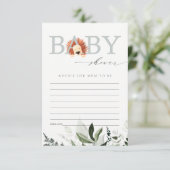 かわいいボホライオンの葉のアドバイスママ赤ちゃんシャワー エンクロージャーカード (スタンド正面)