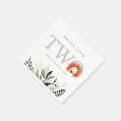 かわいいボホライオンの葉の二回目の誕生日パーティー スタンダードカクテルナプキン (角)