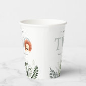 かわいいボホライオンの葉の二回目の誕生日パーティー 紙コップ (右)