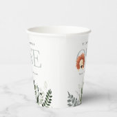 かわいいボホライオンの葉の最初の誕生日パーティー 紙コップ (右)