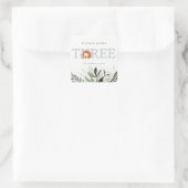 かわいいボホライオンの葉の第3バースデーパーティー スクエアシール (バッグ)