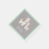 かわいいボホラマの赤ちゃんシャワー スタンダードカクテルナプキン (角)