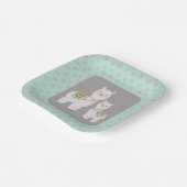 かわいいボホラマの赤ちゃんシャワー ペーパープレート (傾斜あり)