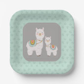 かわいいボホラマの赤ちゃんシャワー ペーパープレート (正面)