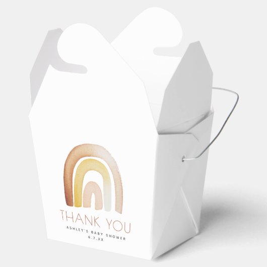 かわいいボホレインボーありがとう赤ちゃんシャワー フェイバーボックス (オープン)