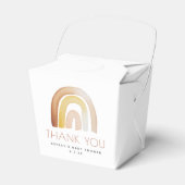 かわいいボホレインボーありがとう赤ちゃんシャワー フェイバーボックス (正面サイド)