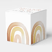 かわいいボホレインボーありがとう赤ちゃんシャワー フェイバーボックス (正面サイド)