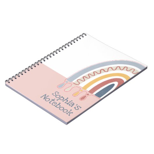 かわいいボホレインボーオフィススクールノート ノートブック (左側)