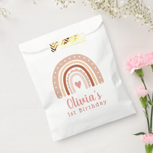 かわいいボホレインボーガールズファースト誕生日 フェイバーバッグ (封をした状態)