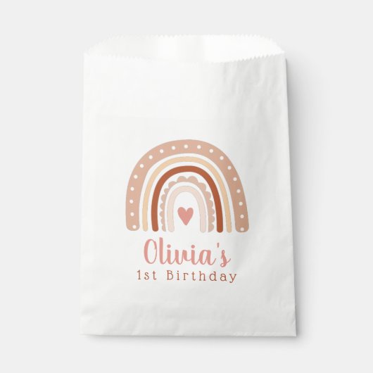 かわいいボホレインボーガールズファースト誕生日 フェイバーバッグ (正面)