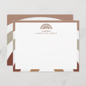 かわいいボホレインボーキッズステーショナリー ノートカード (正面/裏面)