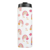 かわいいボホレインボーシームレスパターン名前をカスタムする タンブラー (正面)