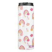 かわいいボホレインボーシームレスパターン名前をカスタムする タンブラー (裏面)