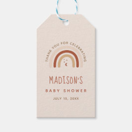 かわいいボホレインボーテラコッタベビーシャワームーンスター ギフトタグ