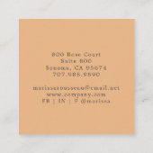 かわいいボホレインボーデイサービスベビーシッター託児 スクエア名刺 (裏面)