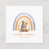 かわいいボホレインボーデイサービスベビーシッター託児 スクエア名刺 (正面)