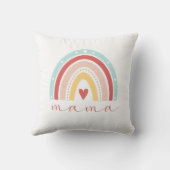 かわいいボホレインボーハートママ母の日 クッション (裏面)