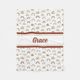 かわいいボホレインボーパターンキッズフリースブランケット フリースブランケット