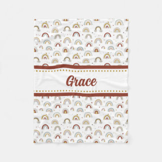かわいいボホレインボーパターンキッズフリースブランケット フリースブランケット