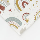 かわいいボホレインボーパターンキッズフリースブランケット フリースブランケット (角)