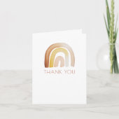 かわいいボホレインボーベビーシャワーありがとうございまーす サンキューカード (正面)