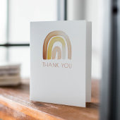 かわいいボホレインボーベビーシャワーありがとうございまーす サンキューカード