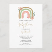 かわいいボホレインボーベビーシャワーフラワーアーストーン ポストカード (正面)