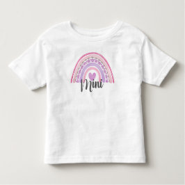 かわいいボホレインボーミニスクリプトマッチング トドラーTシャツ