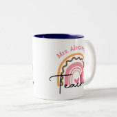 かわいいボホレインボー先生鑑賞モノグラム ツートーンマグカップ (正面右)