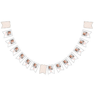 かわいいボホレインボー1st誕生日12ヶ月写真 バンティングフラッグ