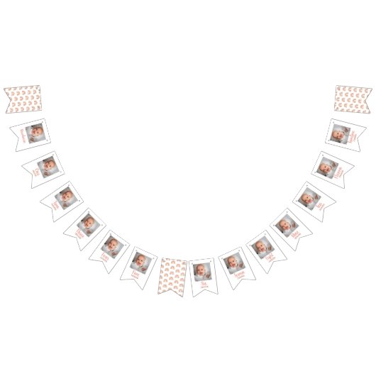 かわいいボホレインボー1st誕生日12ヶ月写真 バンティングフラッグ (全)