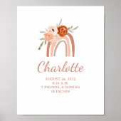 かわいいボホレインボー |ベビー生まれたばかりの誕生の詳細 ポスター (正面)