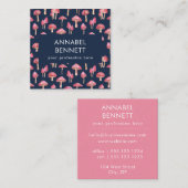 かわいいボホーきのこのパターン スクエア名刺 (正面/裏面)