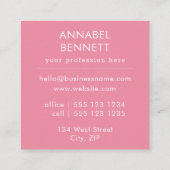 かわいいボホーきのこのパターン スクエア名刺 (裏面)