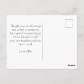 かわいいボホー象 ハッピーバースデーお母さん ポストカード (裏面)