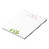 かわいいボホ多肉多肉薄紅花先生プレゼント ノートパッド (回転)