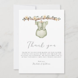 かわいいボホ服ベビーシャワーサンキューカード サンキューカード