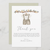 かわいいボホ服ベビーシャワーサンキューカード サンキューカード (正面/裏面)