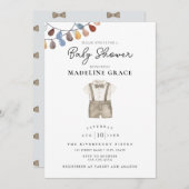 かわいいボホ服ボーイ赤ちゃんシャワー招待状 招待状 (正面/裏面)