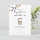 かわいいボホ服ボーイ赤ちゃんシャワー招待状 招待状 (スタンド正面)