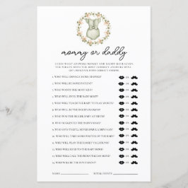 かわいいボホ服ママまたはパパ赤ちゃんシャワーゲーム