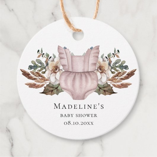 かわいいボホ服女の子のお願い/ギフトラベル フェイバータグ (正面)