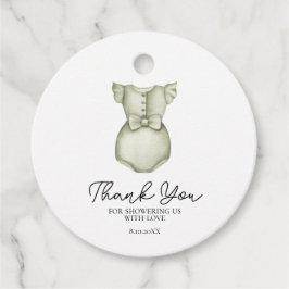 かわいいボホ服女の子ベビーシャワー フェイバータグ