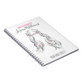 かわいいボホ結婚ヘアースタイル美容師フローラ ノートブック (右側)