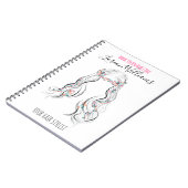 かわいいボホ結婚ヘアースタイル美容師フローラ ノートブック (左側)